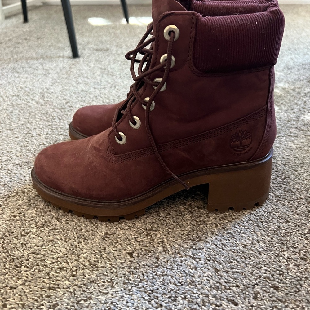 Timberland Kinsley Lace-Up Burgundy Boots